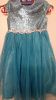 Kids Costumes to Hire - Blue Sequin dress - 6/7 years